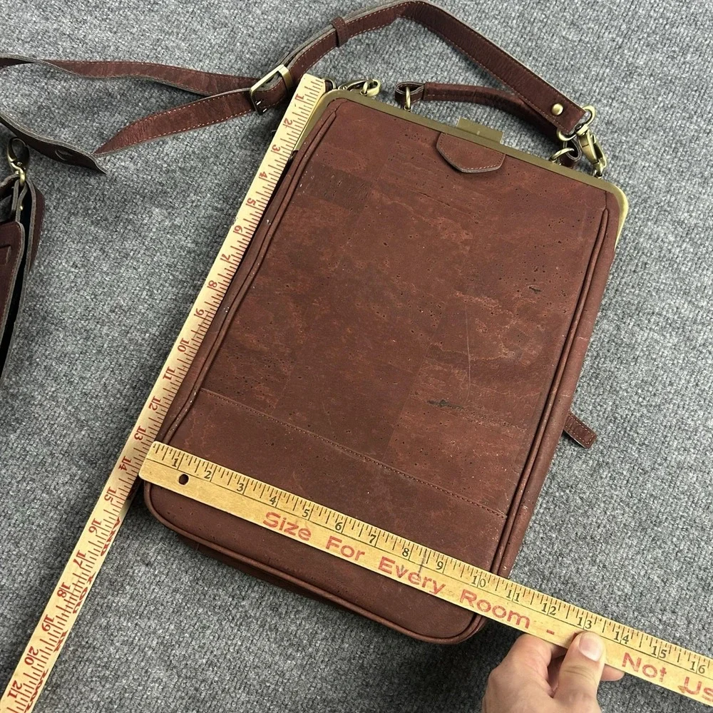 Laflore Bobobark Laptop Bag Womens Large Brown Cork Crossbody Business Work
